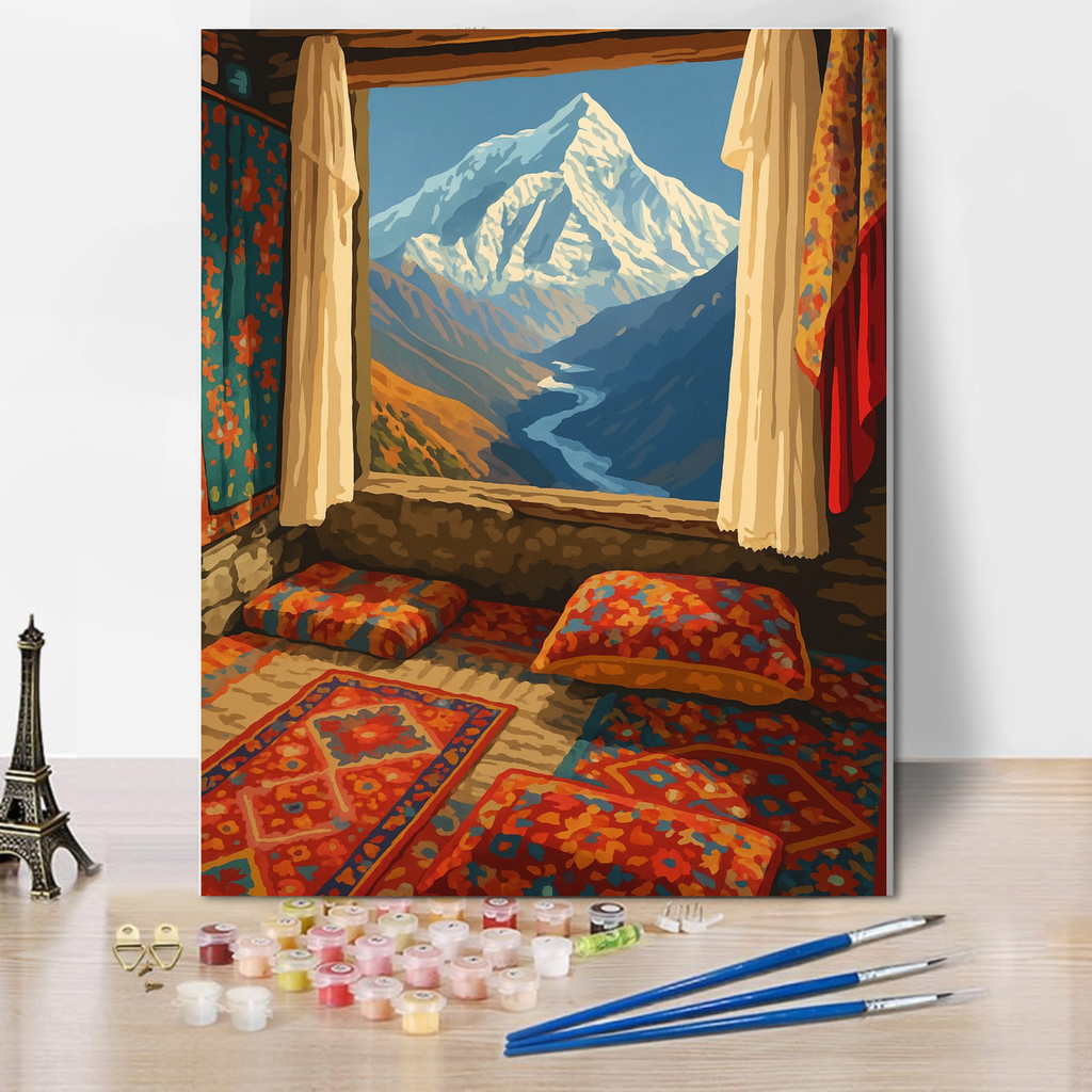 Postcard from Parvati Valley - Paint by Numbers Kit (12x16 inches)