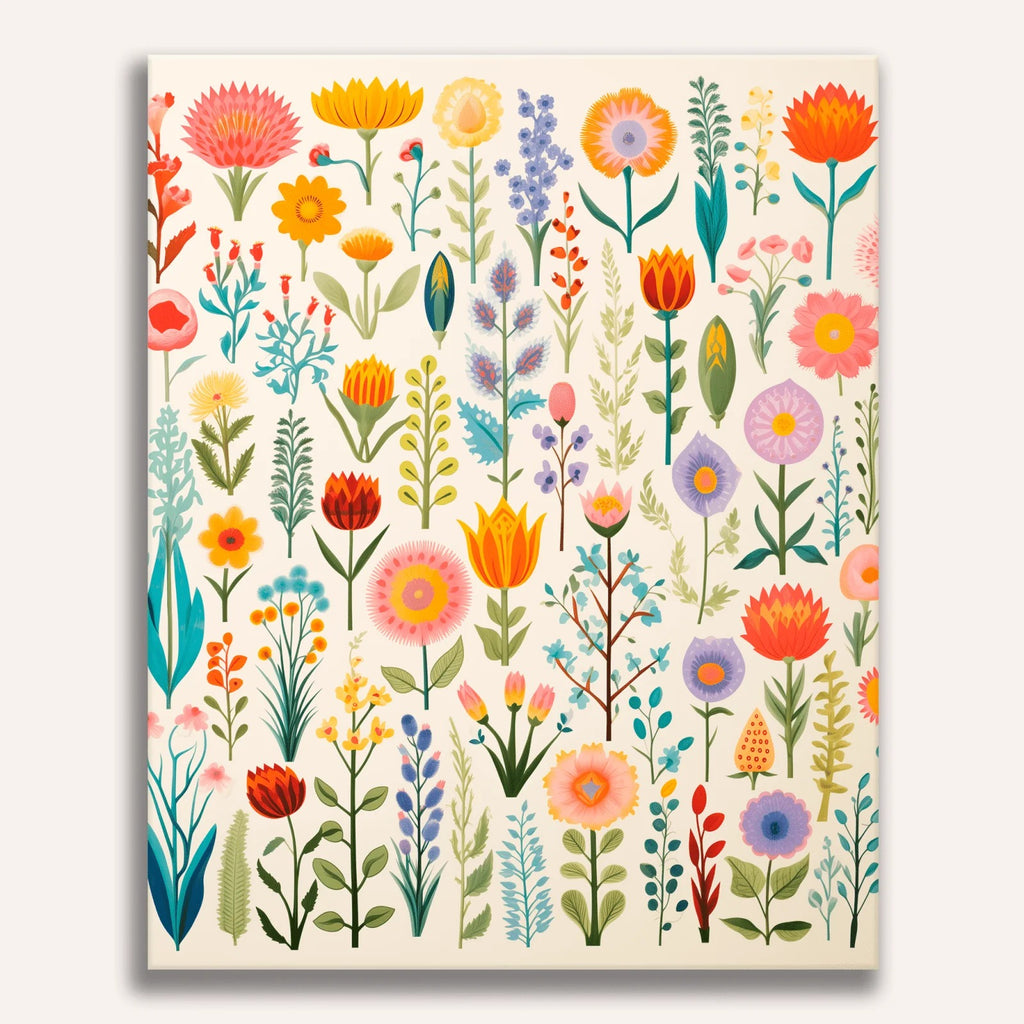 Spring Scribbles - Paint by Numbers Kit (12x16 inches)