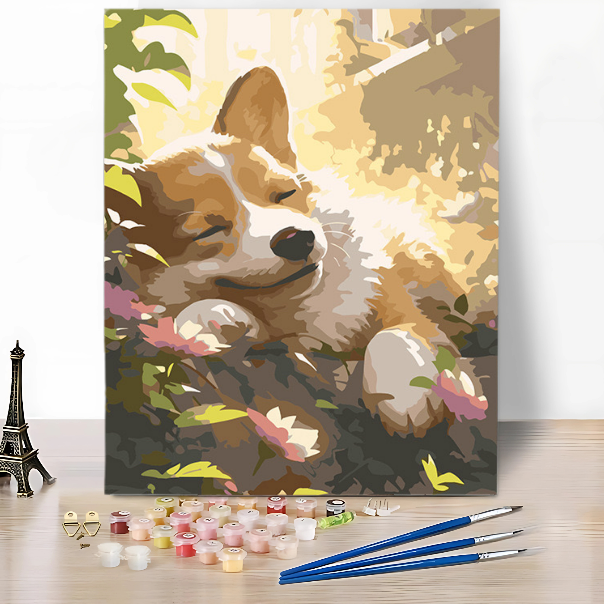 Doggo Naps – Paint by Numbers Kit (12x16 inches)