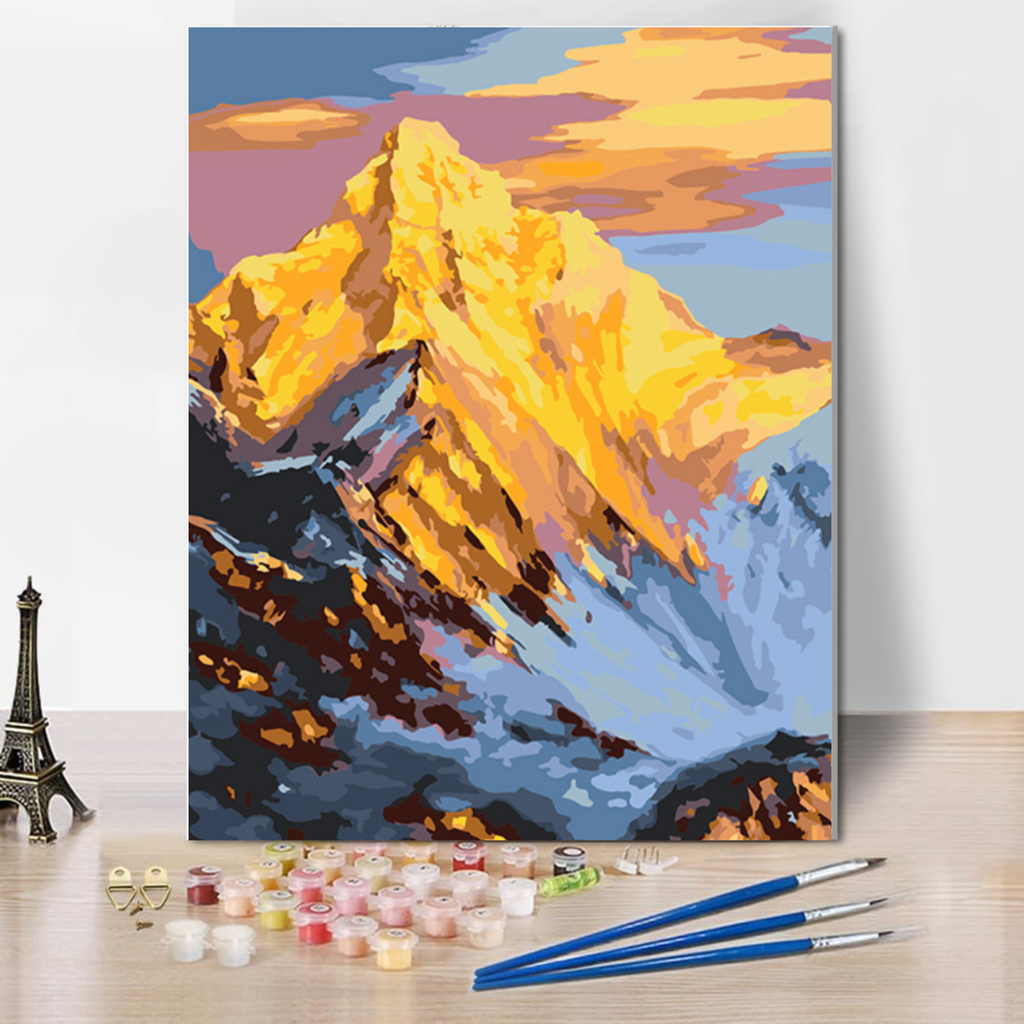 Kailash Mansarovar Mountain – Paint by Numbers Kit (12x16 inches)