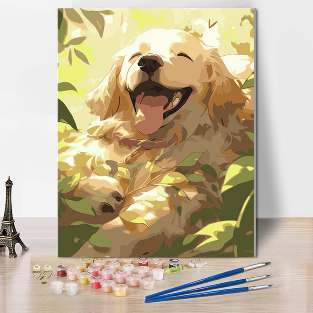 Paws and Positivity – Paint by Numbers Kit (12x16 inches)