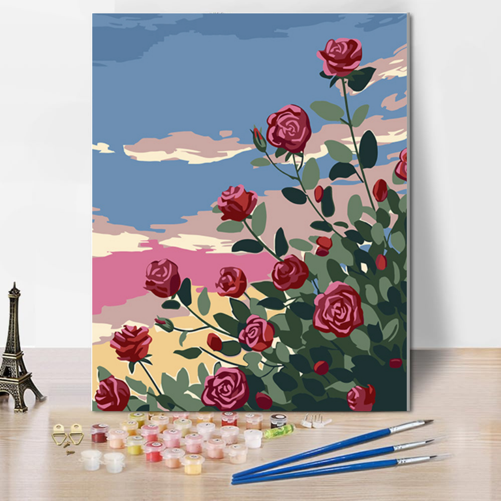 Sunlit Petals – Paint by Numbers Kit (12x16 inches)