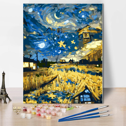 Luminous Nights in the Heart of India – Paint by Numbers Kit (12x16 inches)