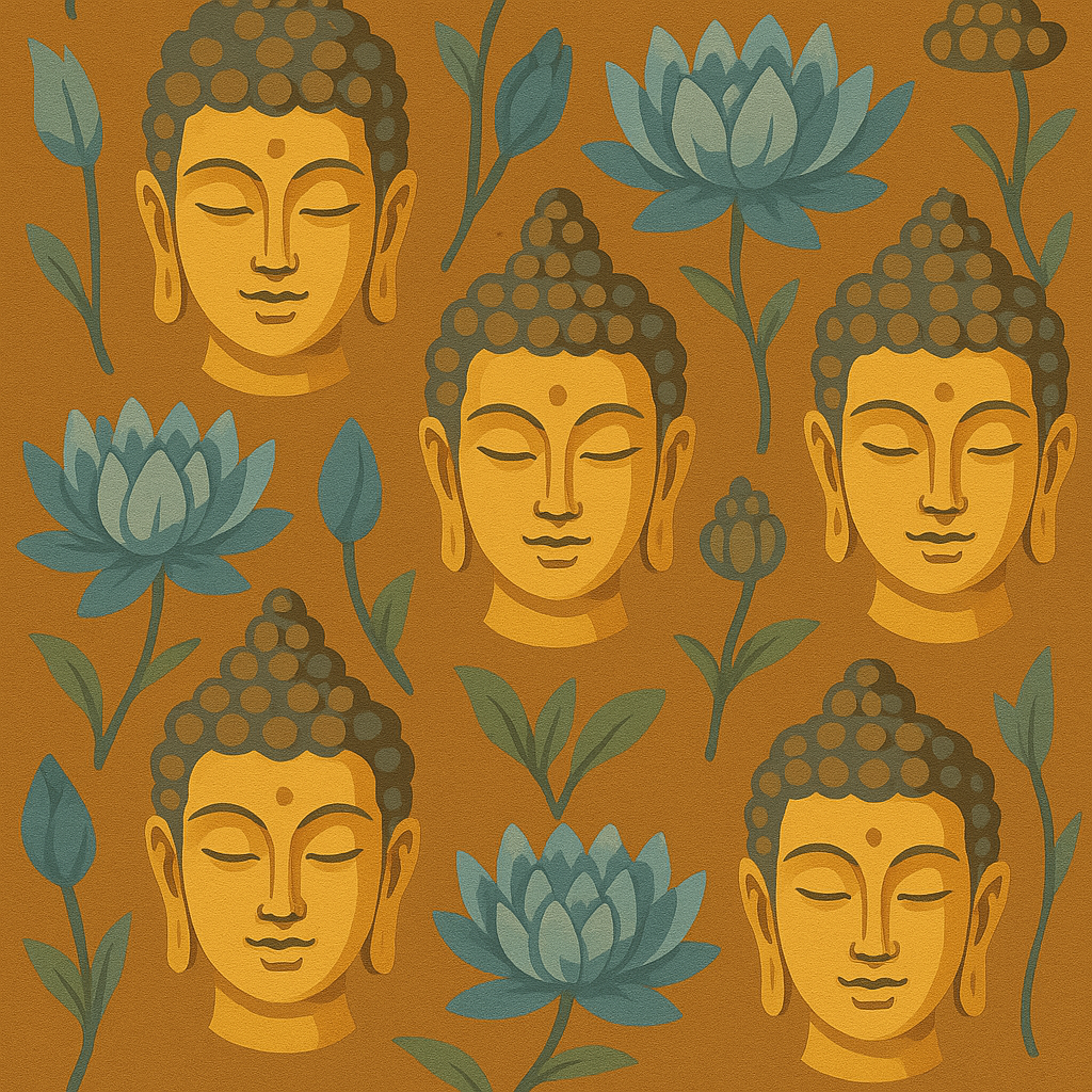 Buddha’s Quiet Hour - Paint by Numbers (8x8 inches)