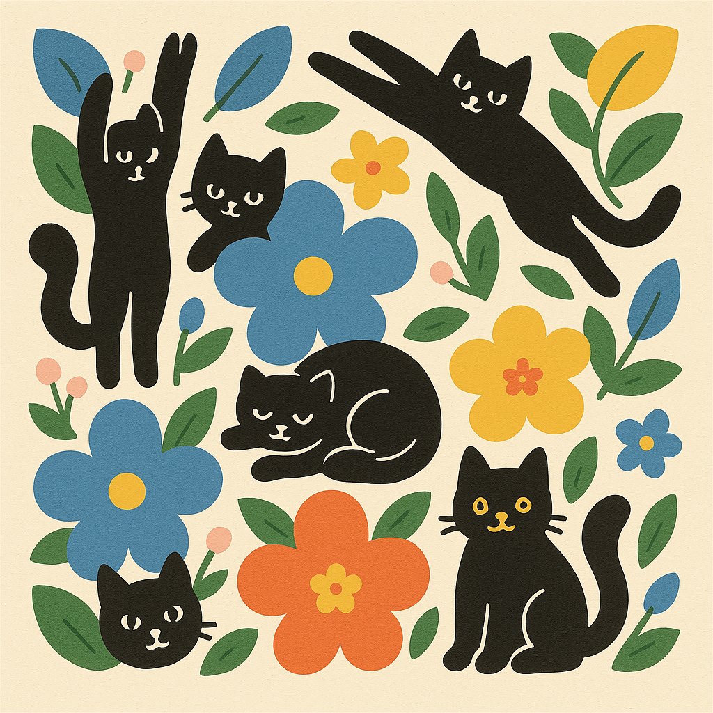 The Chill Cat Club - Paint by Numbers (8x8 inches)