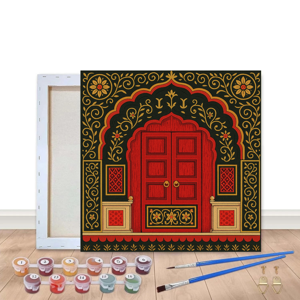 The Bikaner Doorway - Paint by Numbers (8x8 inches)