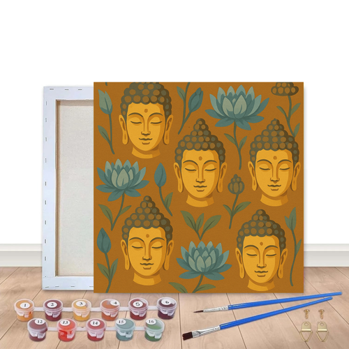 Buddha’s Quiet Hour - Paint by Numbers (8x8 inches)