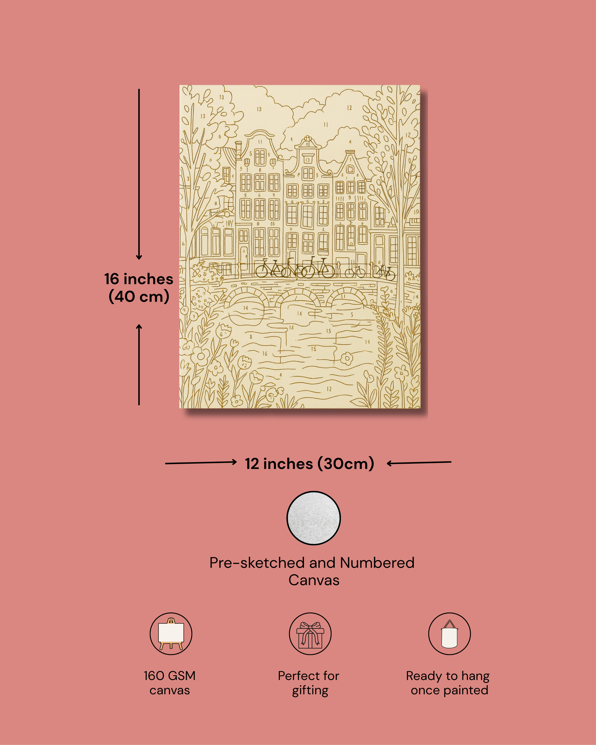 Luminous Nights in the Heart of India – Paint by Numbers Kit (12x16 inches)