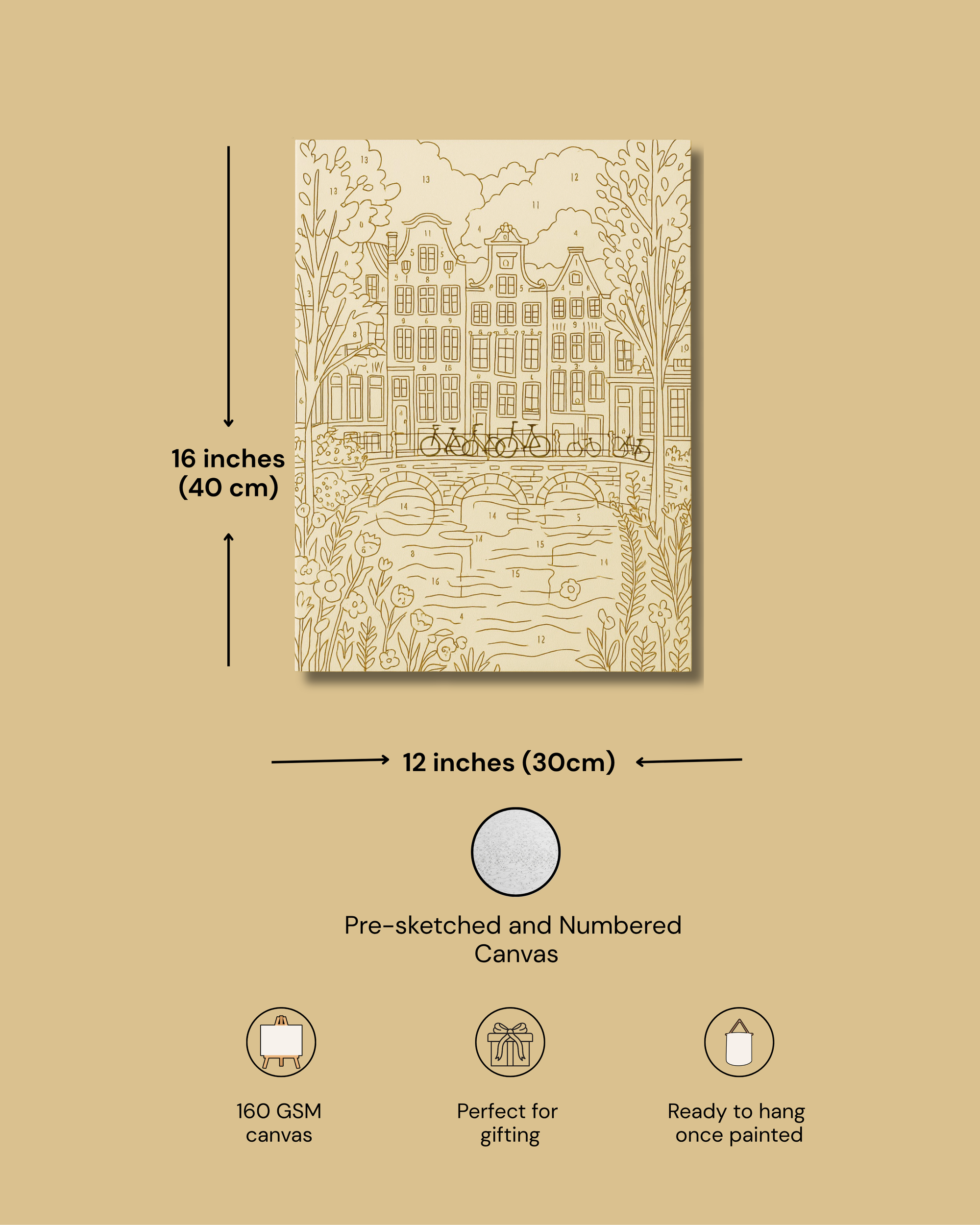 Spring Scribbles - Paint by Numbers Kit (12x16 inches)