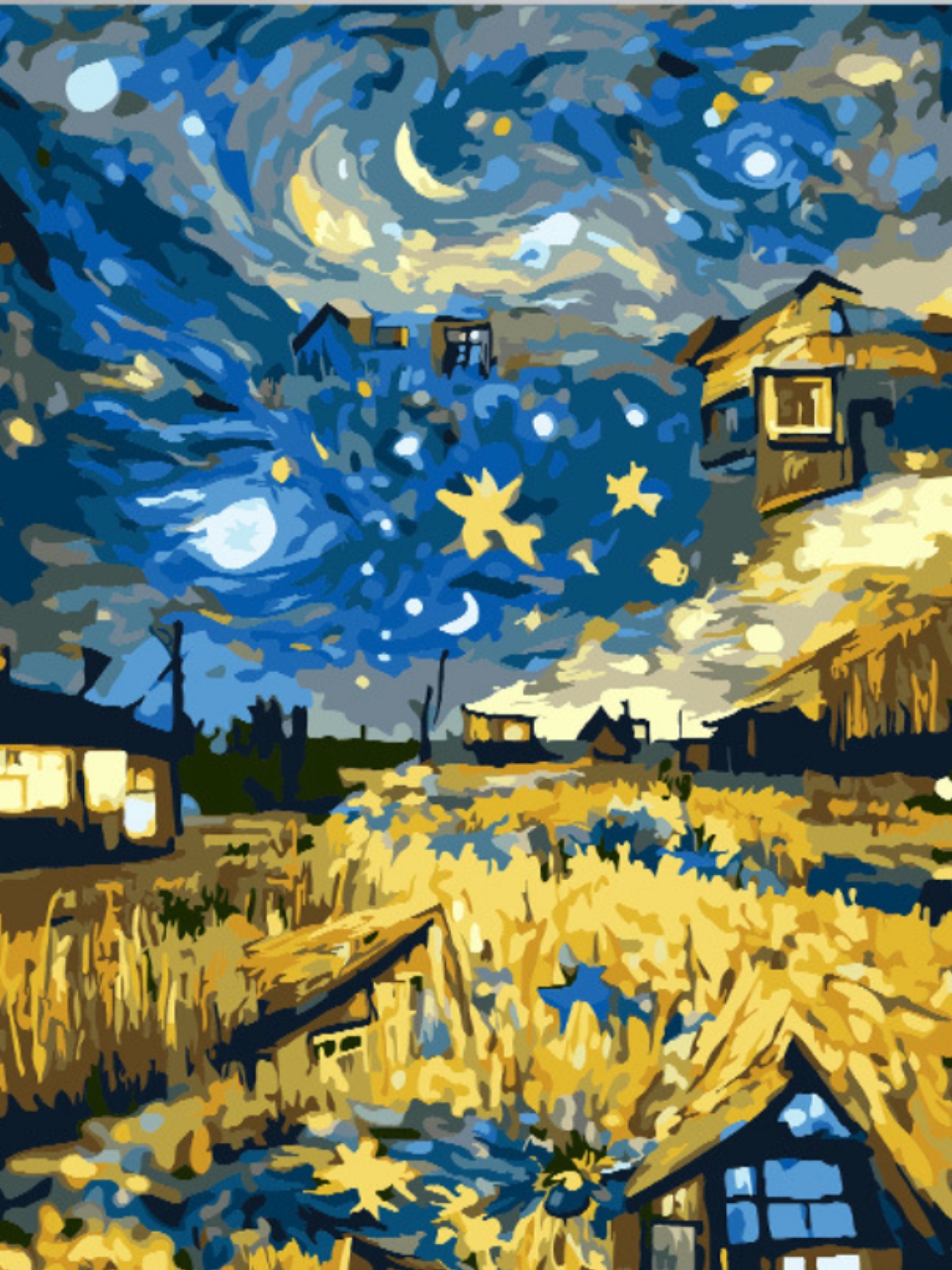 Luminous Nights in the Heart of India – Paint by Numbers Kit (12x16 inches)