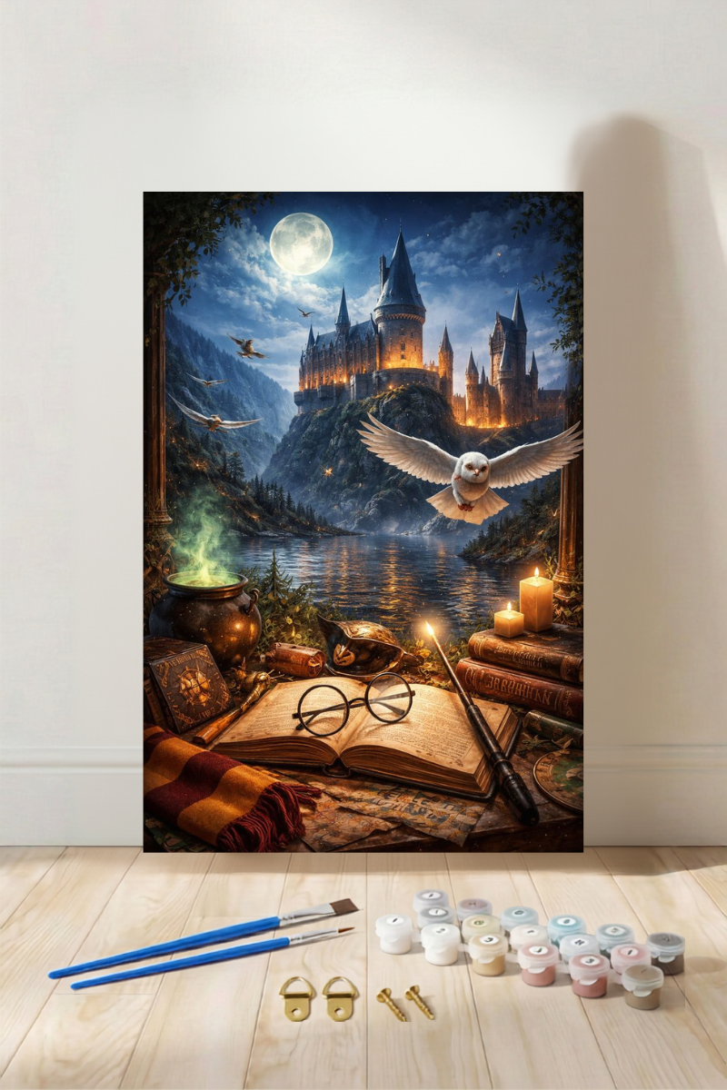 Secrets of the Spellbound Castle - Paint by Numbers Kit (12x16 inches)