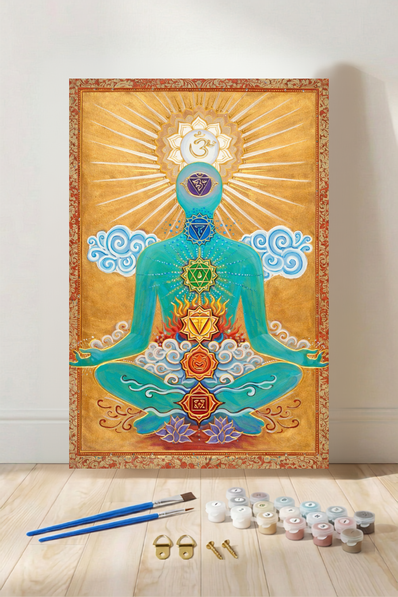 Chakras in Harmony - Paint by Numbers Kit (12x16 inches)