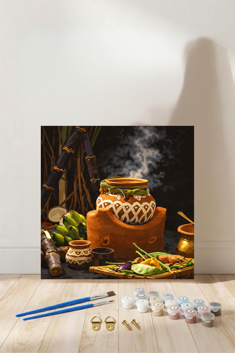 The Harvest Boil -  Paint by Numbers Kit (8x8 inches)