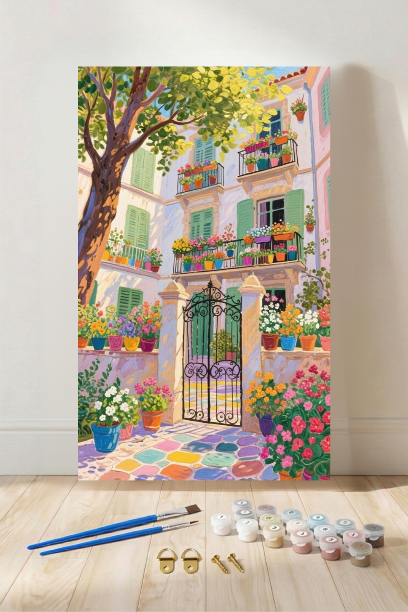A Mediterranean Daydream - Paint by Numbers Kit (12x16 inches)
