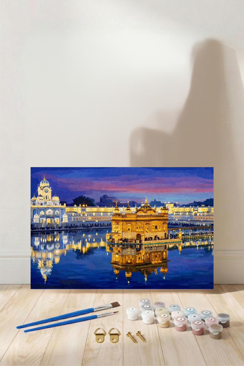 Postcard from Amritsar - Paint by Numbers Kit (8x8 inches)
