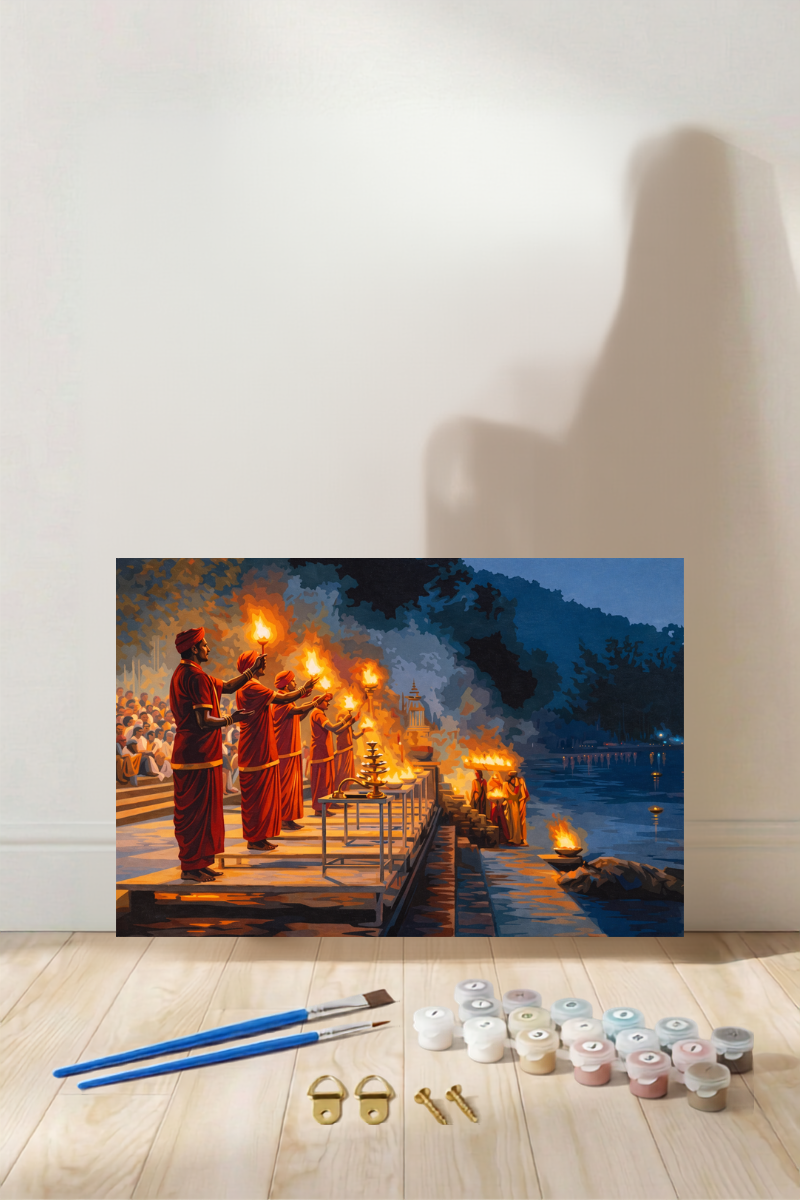 Har Har Ganga - Paint by Numbers Kit (12x16 inches)