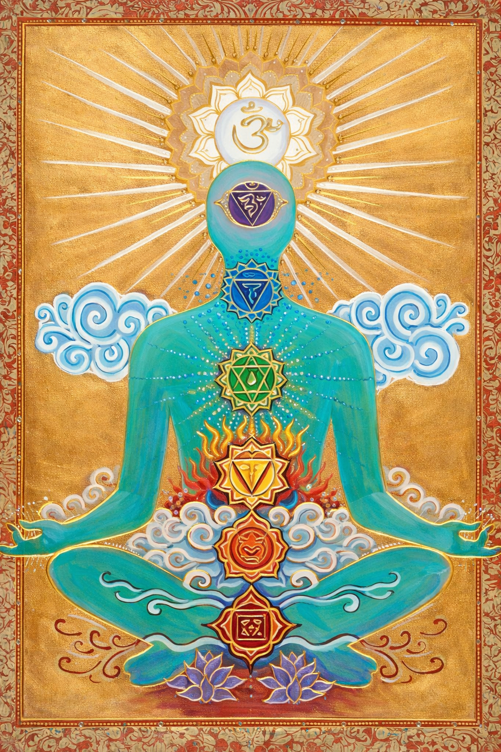 Chakras in Harmony - Paint by Numbers Kit (12x16 inches)