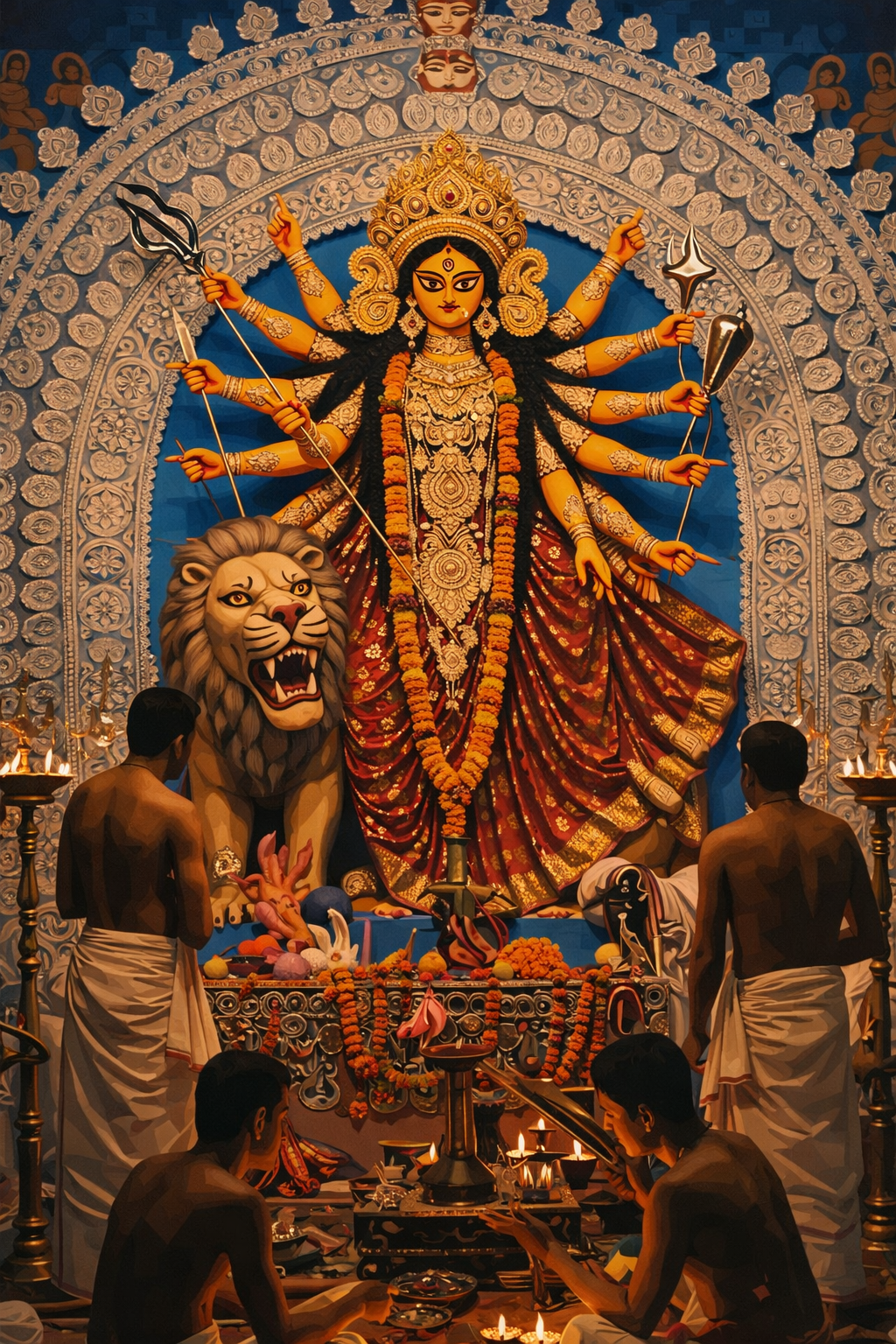 Pujo Nights in Calcutta- Paint by Numbers Kit (12x16 inches)