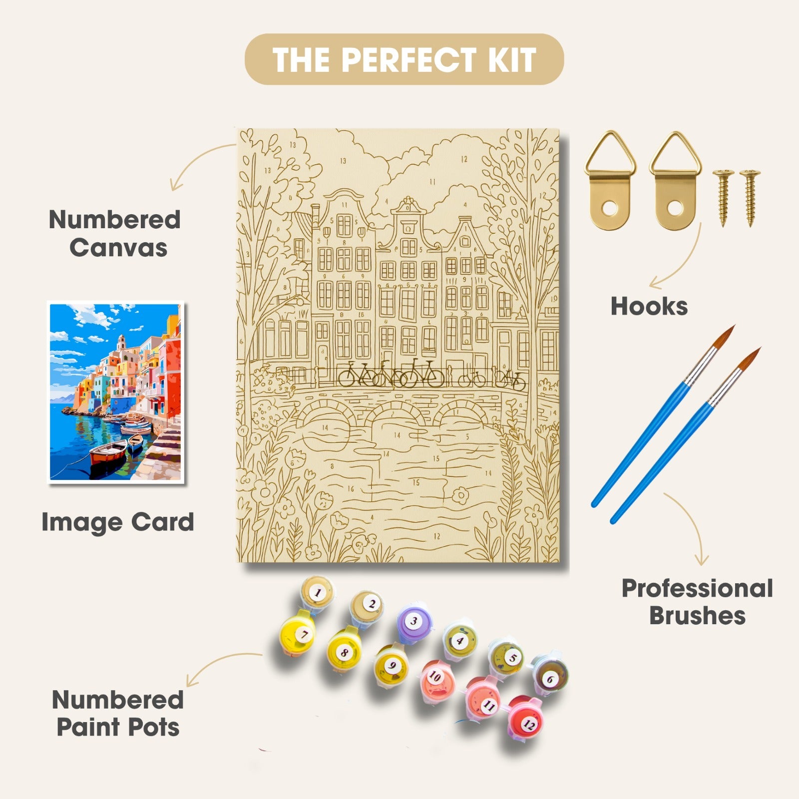 Spring Scribbles - Paint by Numbers Kit (12x16 inches)