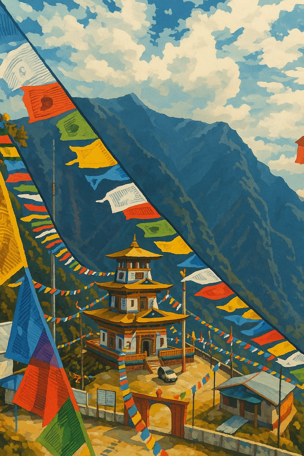 A Letter from the Monastery - Paint by Numbers Kit (12x16 inches)