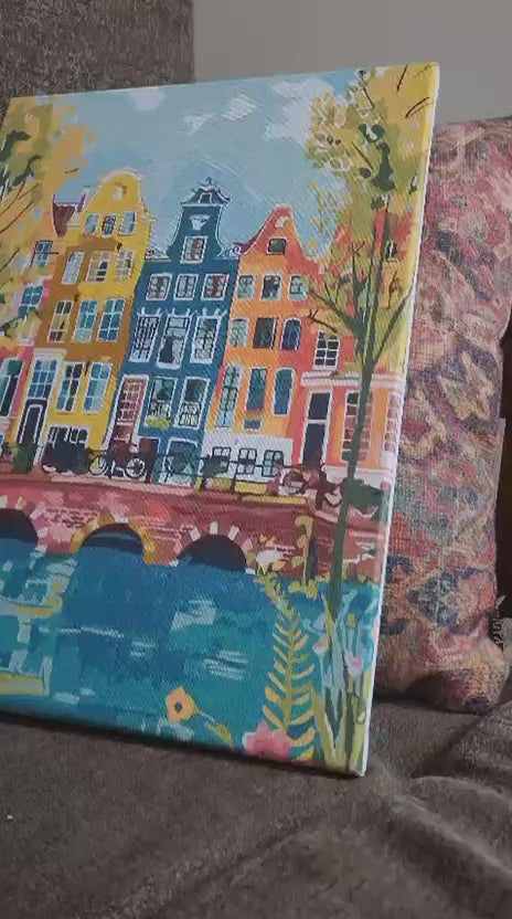 Colors of Amsterdam - Paint by Numbers Kit (12x16 inches)